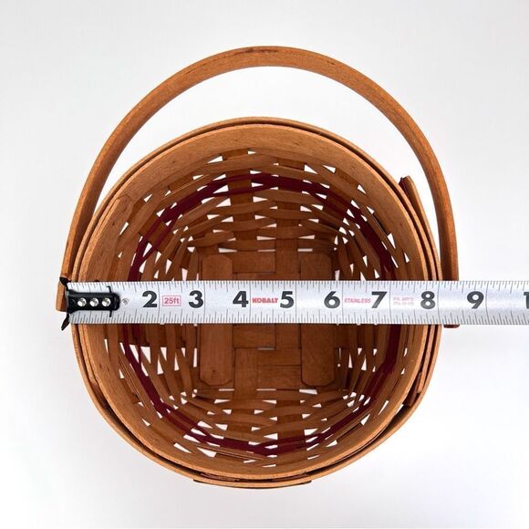 Longaberger Christmas Collection 1994 Edition Jingle Bell Basket Red - Picture 9 of 9